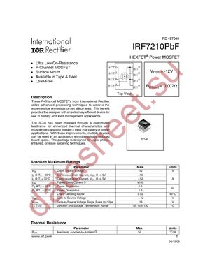 IRF7210TRPBF datasheet  